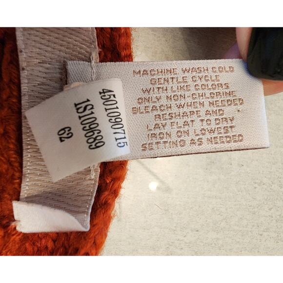 Chico's Women's Orange Open Cardigan Sweater SZ 2 Fall Autumn - Picture 11 of 13